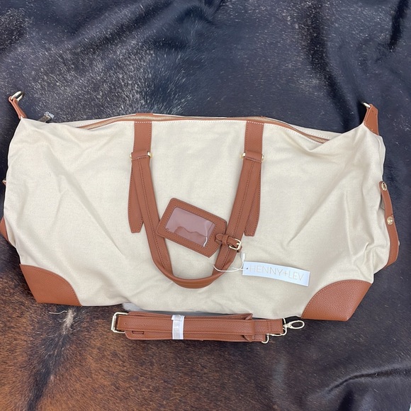 HENNY + LEV Weekender Bag Matching Pochette Canvas - Picture 3 of 7